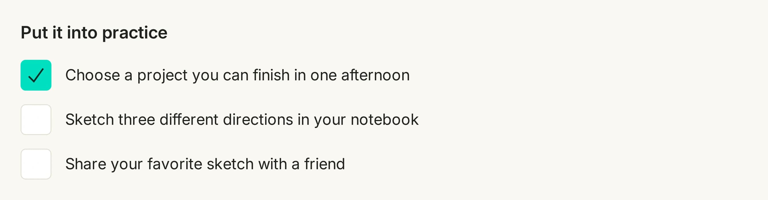 Action Checklist
